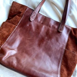 Large, brown leather (Fatface, UK) tote, excellent condition